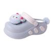 Cartoon Cute Thick-soled Girls Baotou Half Slippers New Summer Wear Beach Non-slip Heightening Casual Hole Shoes