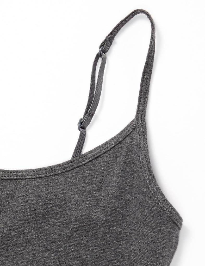 Amazon Essentials Slim Fit Light Medium 4-Pack Camisoles, Women's, Black/Heather Charcoal/Heather Gray/White,