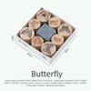 DIY Craft Cylindrical Stamp Butterfly Flower Themed Wood Rubber Stamp  Diary Decoration