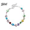 Delicate Chain Bracelet Women Irregular Cubic Zirconia Inlaid Adjustable Length