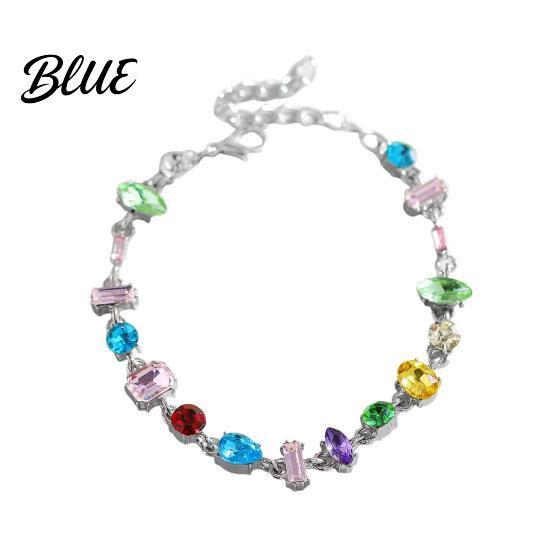 Delicate Chain Bracelet Women Irregular Cubic Zirconia Inlaid Adjustable Length
