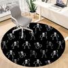 1pc Skeletoons Chair Carpet for Office, Indoor Non Slip Washable Polyester Fiber Carpet,