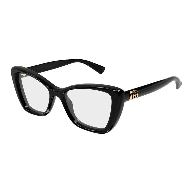 Gucci Mirror side logo injection cat eye optical glasses women s black