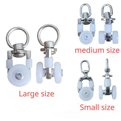 10PCS Curtain Track Roller Ceiling Pulley Gliders Silent Hooks Curtains Metal Wheels Rail Rollers Mount Sliding Pulleys Rails