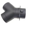 60mm/75mm Y Branch T Piece Air Vent Ducting Outlet Connector For Webasto Air Diesel Parking Heater Exhaust w/Regulating Valve