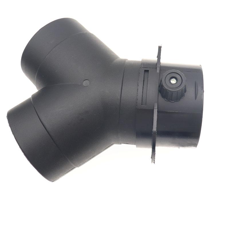 60mm/75mm Y Branch T Piece Air Vent Ducting Outlet Connector For Webasto Air Diesel Parking Heater Exhaust w/Regulating Valve