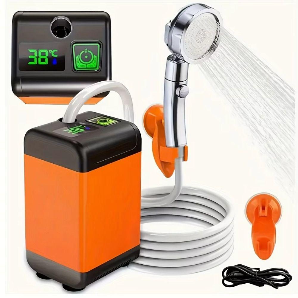 Mit Saugnapf Elektrische Dusche Lange Akkulaufzeit Wiederaufladbar Wasserpumpe Campingdusche Garten