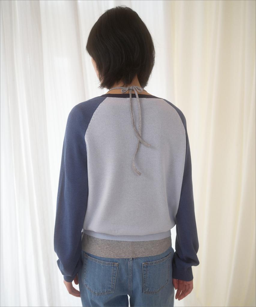 Mangomaenipeullijeu Herrit Raglan Knit_Blue