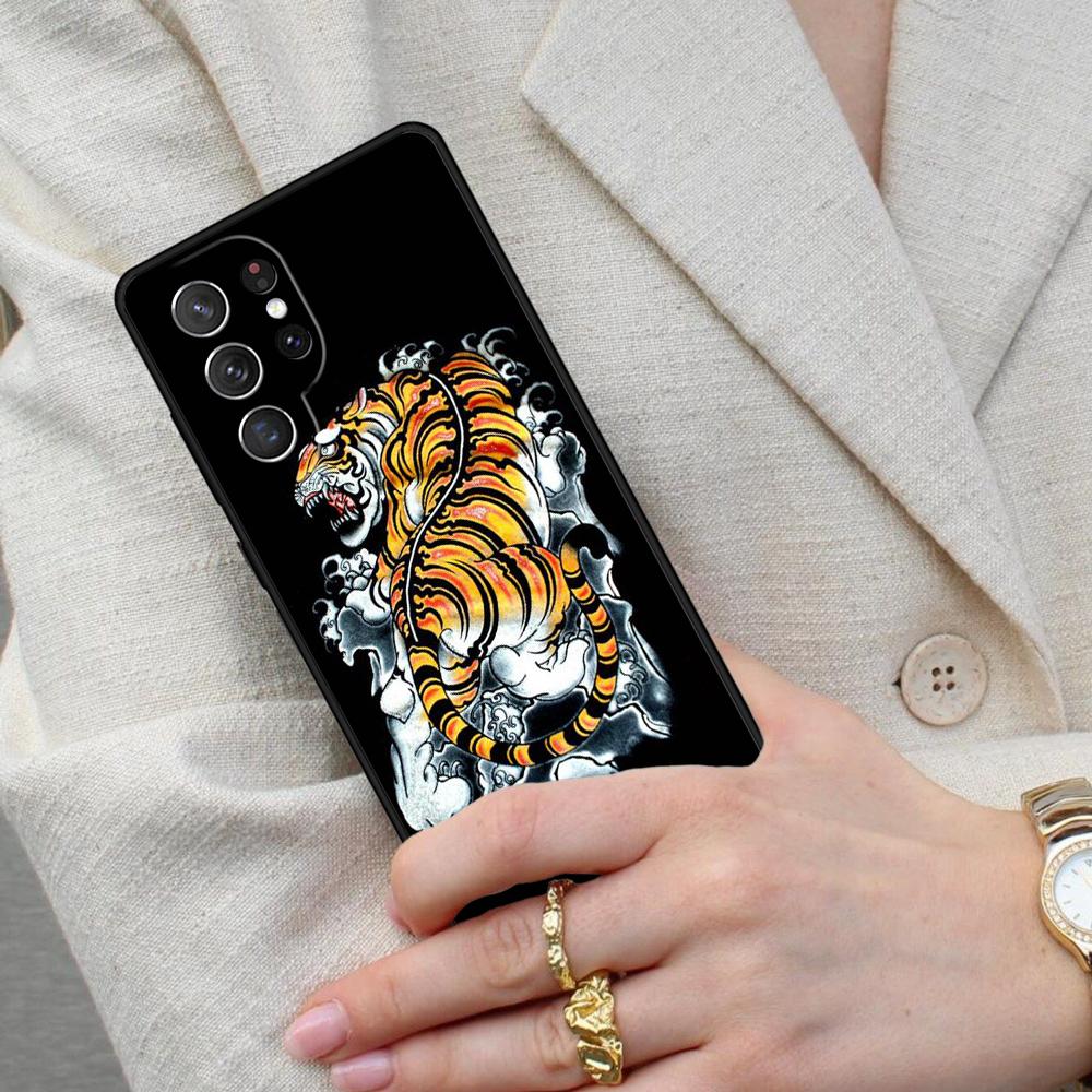 Fashion Animal Tiger Art Cell Phone Case for Samsung Galaxy S26 Ultra S25 S24 S23 S22 S21 S20 Note10 Cover Galaxy S21 5G