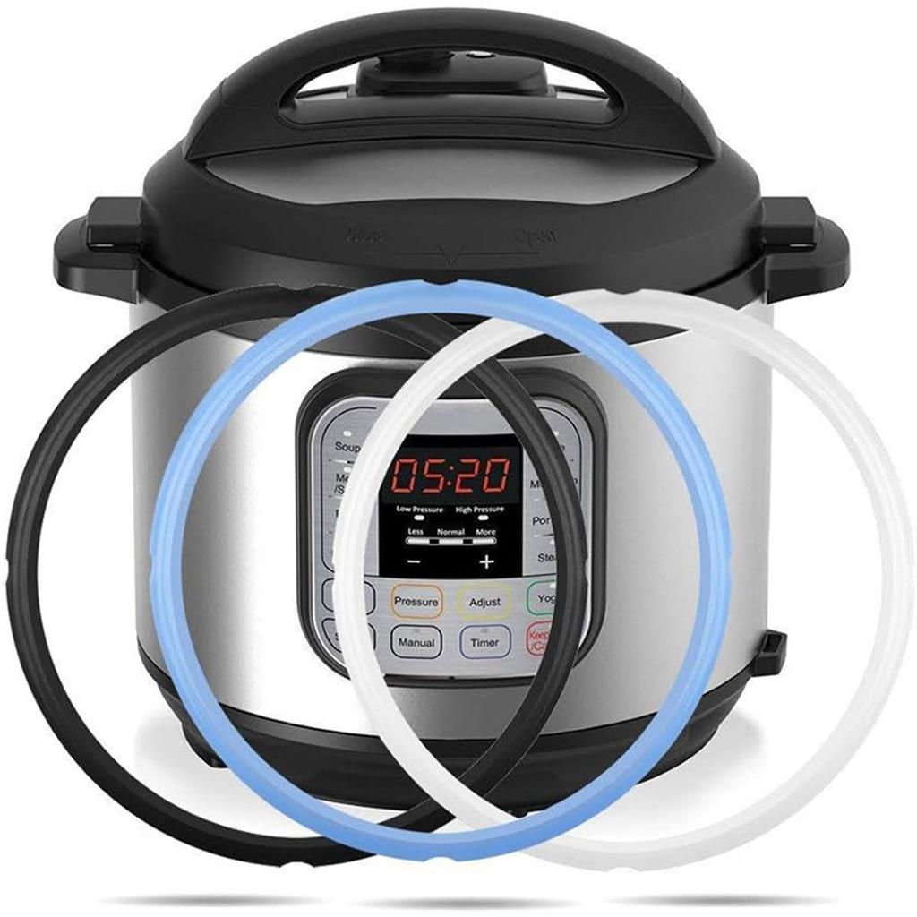 3 Pieces Efficient Silicone Seals Silicone Gasket Sealing Rings Kitchen Accessories Spare Part for 6QT Pressure Cookers