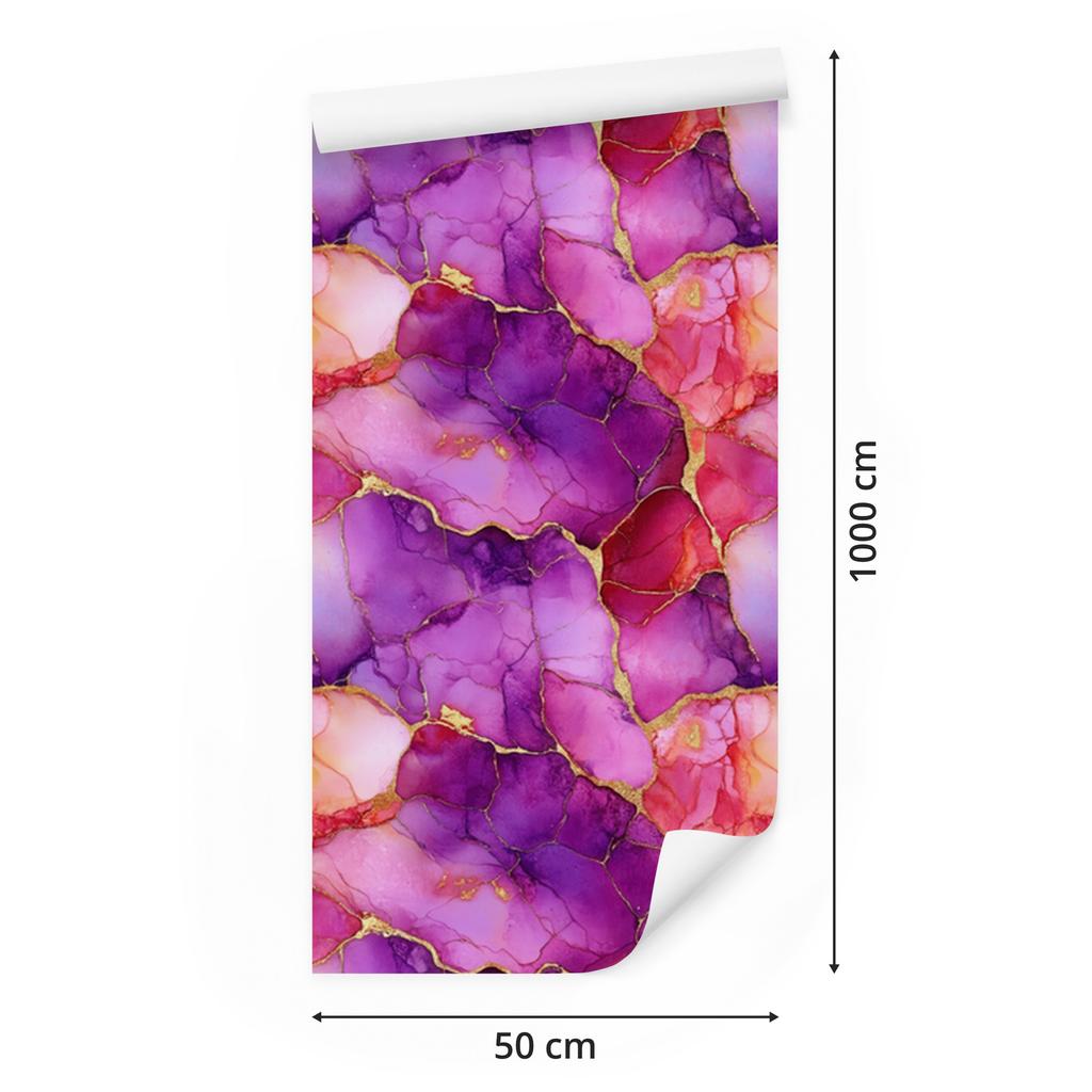 Ink Wallpaper Violet, Purple, Lavender and Pink 50x1000