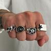 4 Pcs Punk Black Star Rings Set for Women Men Fashion HipHop Silver Color Geometric Thick Finger Ring Y2K Unisex Jewelry Gifts