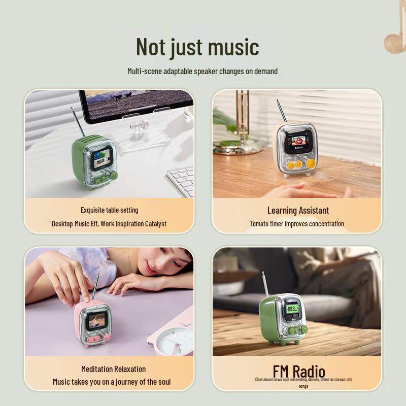 Divoom Tiivoo-2 Retro Mini TV Bluetooth Speaker CN plug (adapter included)