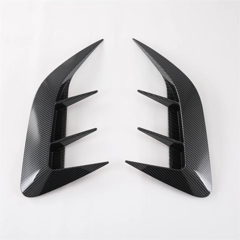 Car Rear Bumper Lip Spoiler Side Air Vent Outlet Cover Trim For Lexus NX 250 350 350h   Carbon Fiber Black Car Styling