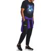 Under Armour Johnson Series Solid Color Elastic Waistband Tapered Knit Sports Pants Men Pants Black 1380158-001