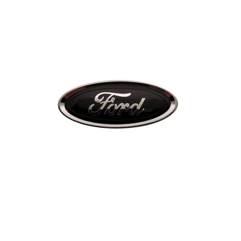 9.5cm 2Pins Auto Front Hood Emblem Rear Trunk Badge Decal Sticker For Ford Focus Mk2 Mk3 Fiesta Mk7 Ranger Mondeo Mk4 S-MAX Kuga