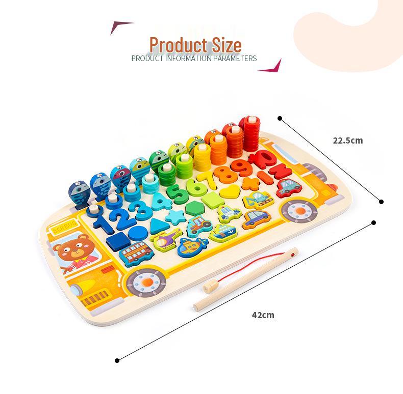 Toddler Number Puzzle Blocks for Early Education and Brain Development Ages 1-3 Boys & Girls