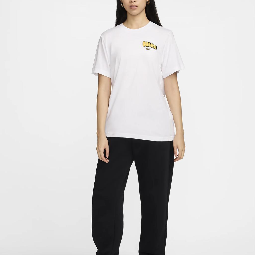 Nike Sportswear Loose Fit Casual Short Sleeve T-Shirt Women Tops White HM5024-100