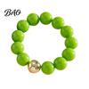 Colorful Bead Necklace Beaded Jewelry for Women, Acrylic Big Beads Choker Female Bracelet Necklace, Round Stretch Bracelet, Summer Retro Accessory