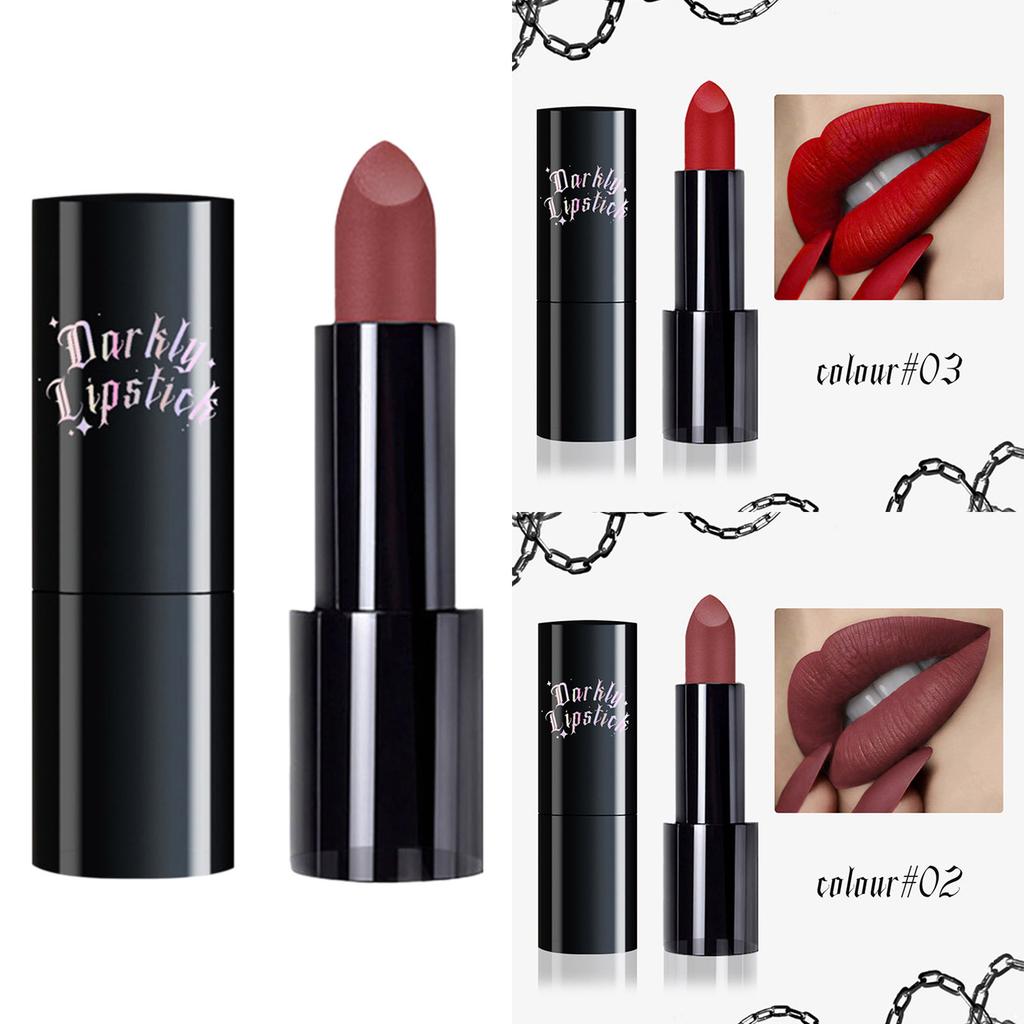 1 Stück Halloween Matter Lippenstift Lang Haltend Wasserdicht Lippenfarbe, Cremig Geschmeidig Hoch Pigmentierter Lippenstift für Tägliches Make-up und Cosplay