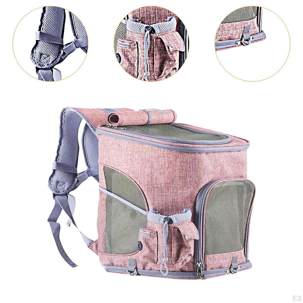 Mesh Pets Backpack Carrying Bag Breathable Soft Cat Pet Travel for Hiking