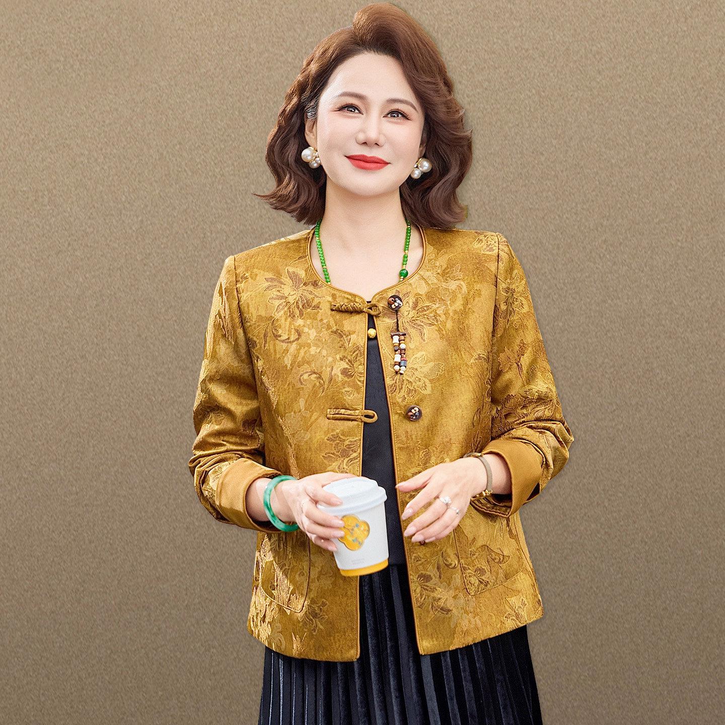 

2026 New Mother’s Day Spring-Autumn Jacket - Chinese Style for Middle-Aged & Elderly Women 2XL 105-120 lbs