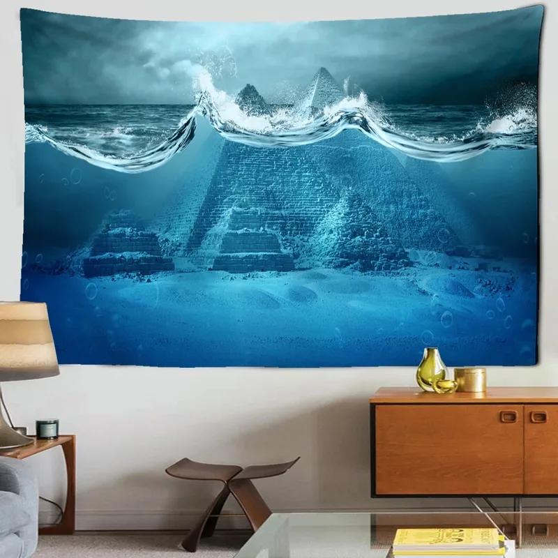 Пирамида Декоративный Гобелен Офис Гостиная Декор Домашний Настенный Гобелен 100x75cm — фото 14