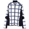 Ss24 Plaid Zip-Up Long Sleeve Jacket Men Jackets White 6RPMA1-PJTNZ-21QD