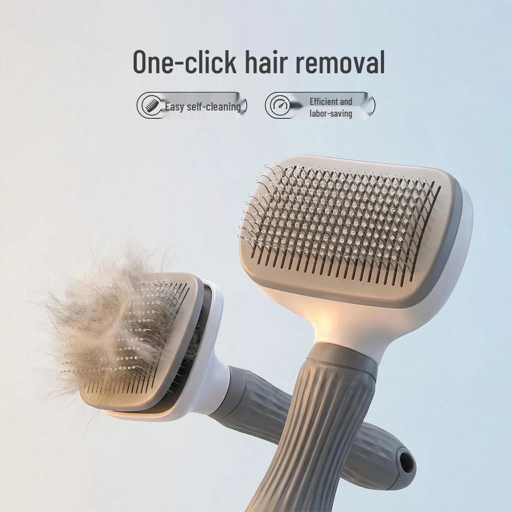 Pet Grooming Comb - Dog & Cat Detangler, Needle Comb & Hair Cleaner Tool