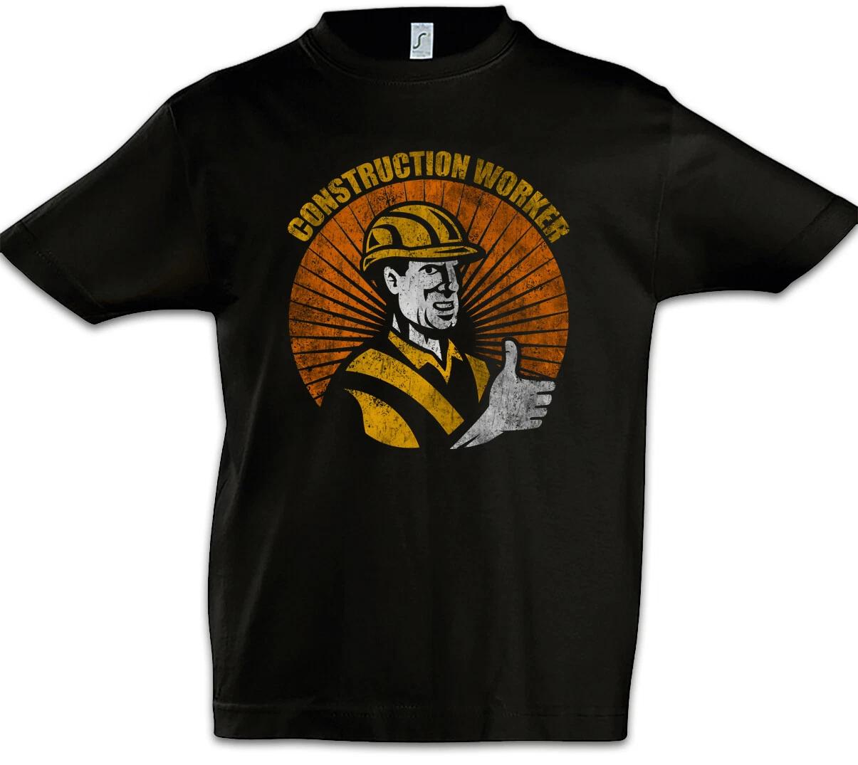 Construction Worker II Kids Boys T-Shirt Construction Worker Mason Craftsman- 160