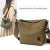 Ladies Fashion Nylon Messenger Bag-Spacious And Light, Versatile Solid Color, Zipper Opening And Closing, Suitable For Daily Use