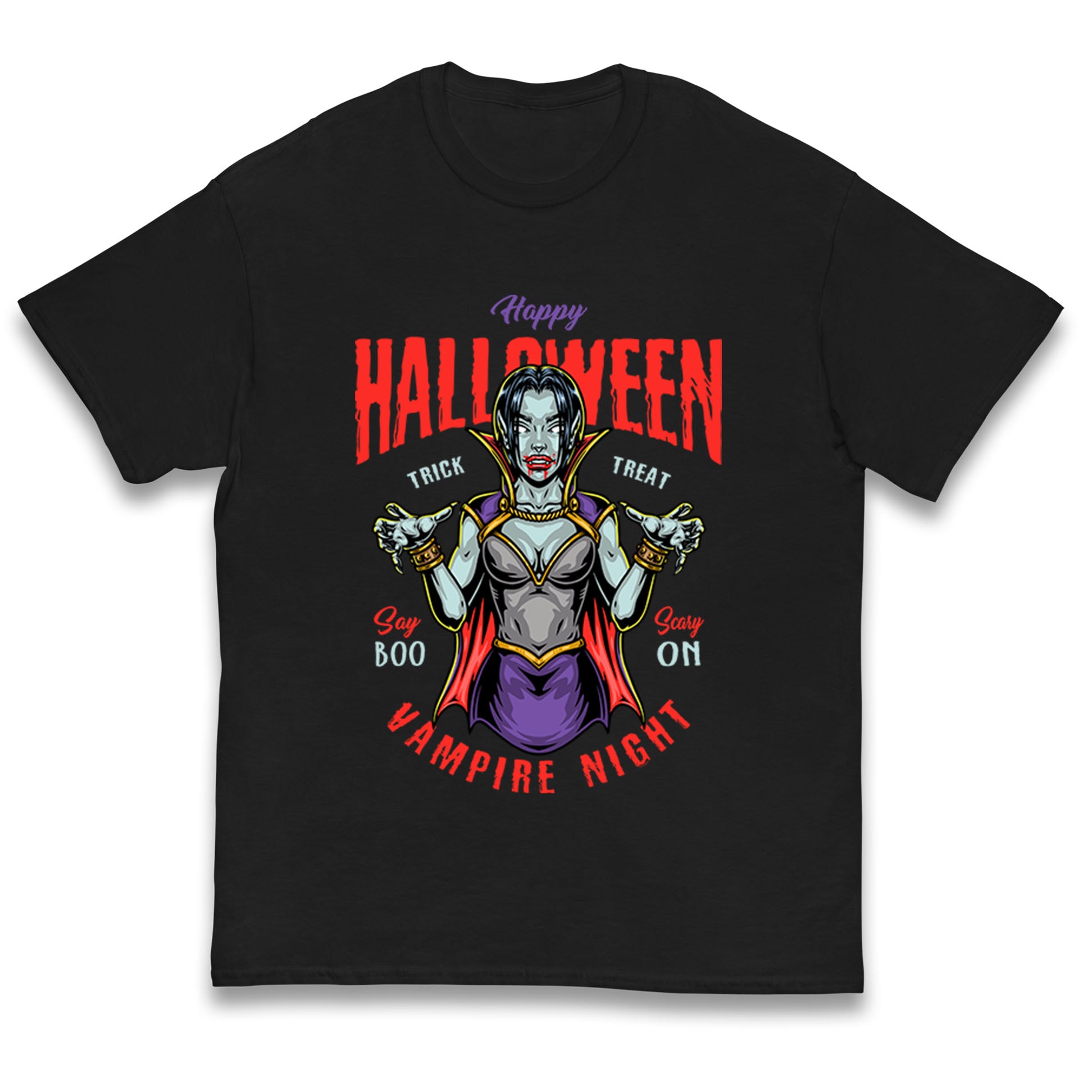Happy Halloween Vampire Night Kids T Shirt 160