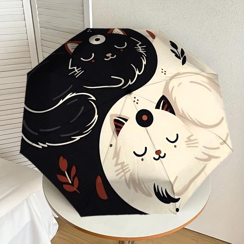 Yin Yang Cats: A Unique and Adorable Umbrella Design   Perfect for Outdoor Adventures, Travel Accessories, and Gift Ideas 120