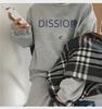 Women's Korean Letter Print Sweatshirts - Casual, Loose Fit, Round Neck for Autumn and Winter