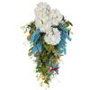 Hanging Floral Wreath Decor Harvest Festival Doorway Wall Display Modern Minimalist Silk Flower 60x35cm