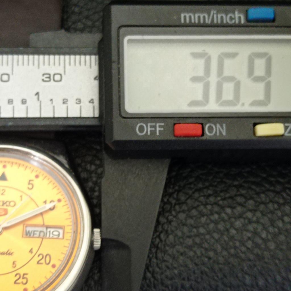 AUTOMATIC VINTAGE SEIKO 5 JAPAN 6349A MENS ORANGE COLOR DIAL WATCH a701293-5 R206a-a701293