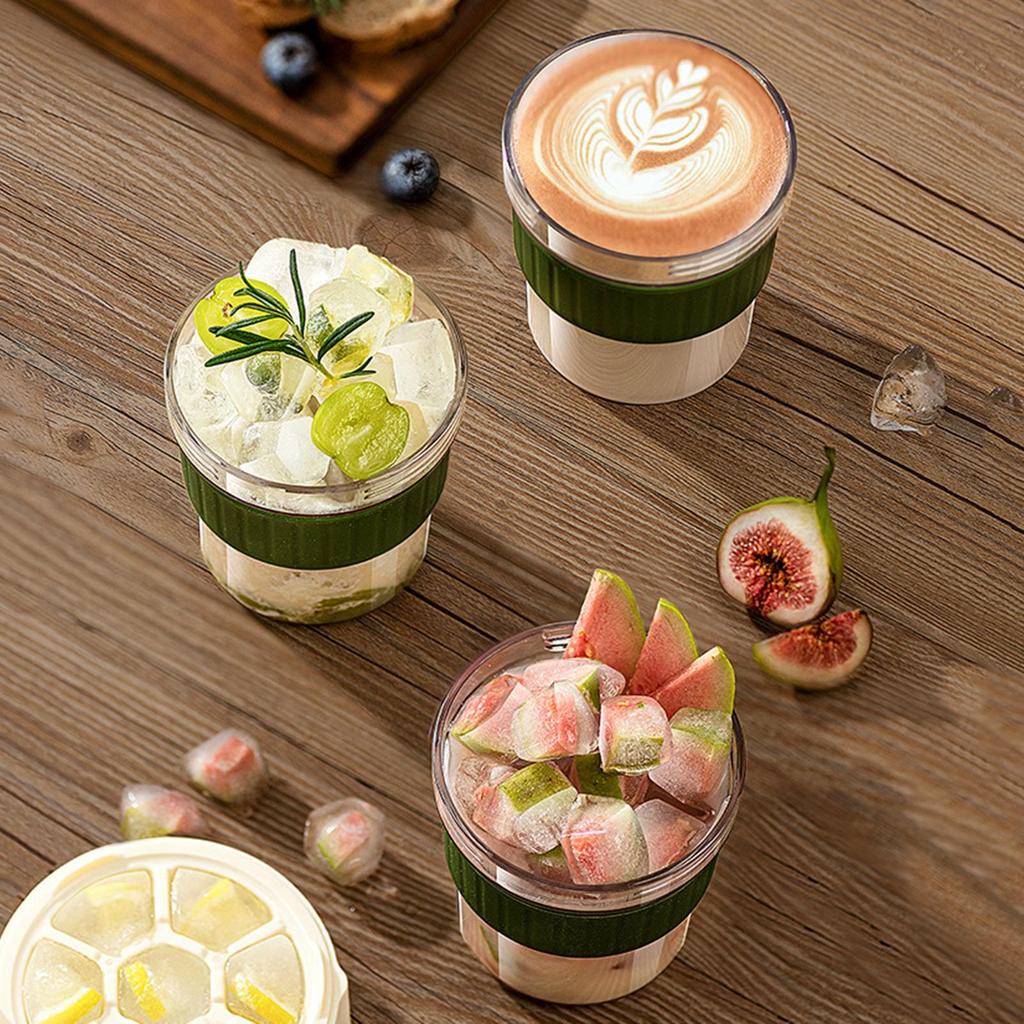 Kubek na zimną kawę 500 ml Kubek Cold Brew z przegródką na lód Sportowy kubek na wodę do pracy, domu, siłowni, na kemping, na zewnątrz Kawa