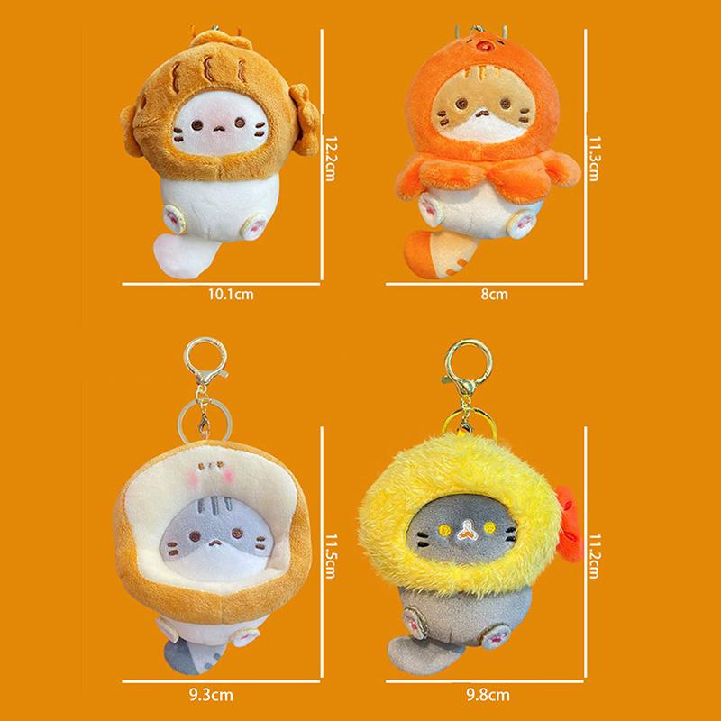 Cat Doll Keychain Plush Keychain Car Keychain Bag Pendant Cartoon Cat Earphone Pendant Bag Pendant Accessories