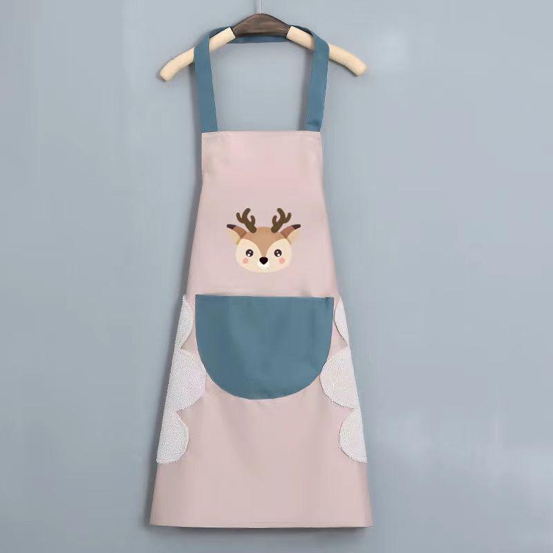 Waterproof Oil-Proof PVC Kitchen Apron with Wipe Hands Feature