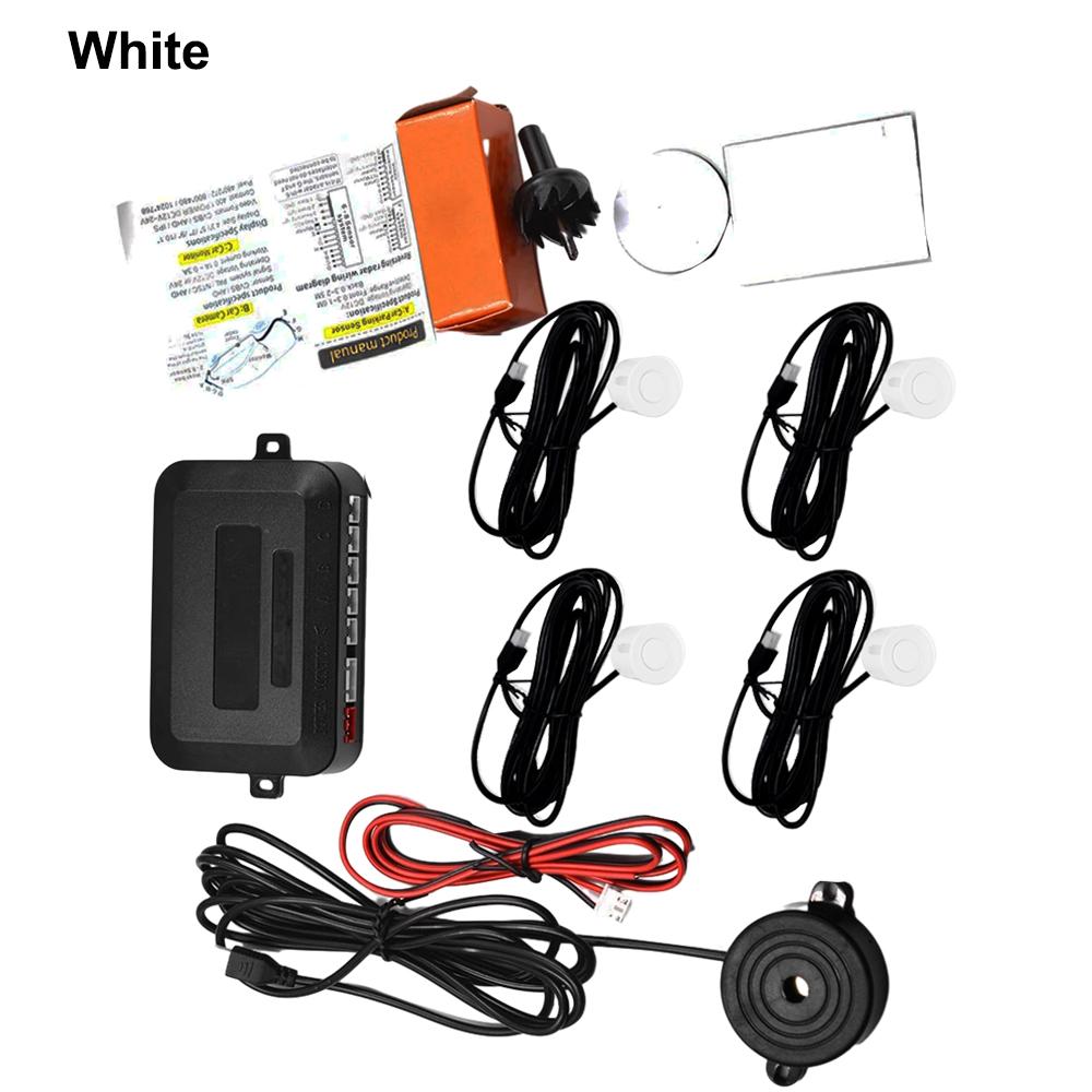 

Автомобильный радар заднего хода звуковой сигнал индикатор зонд система датчик парковки комплект автомобильные аксессуары белый