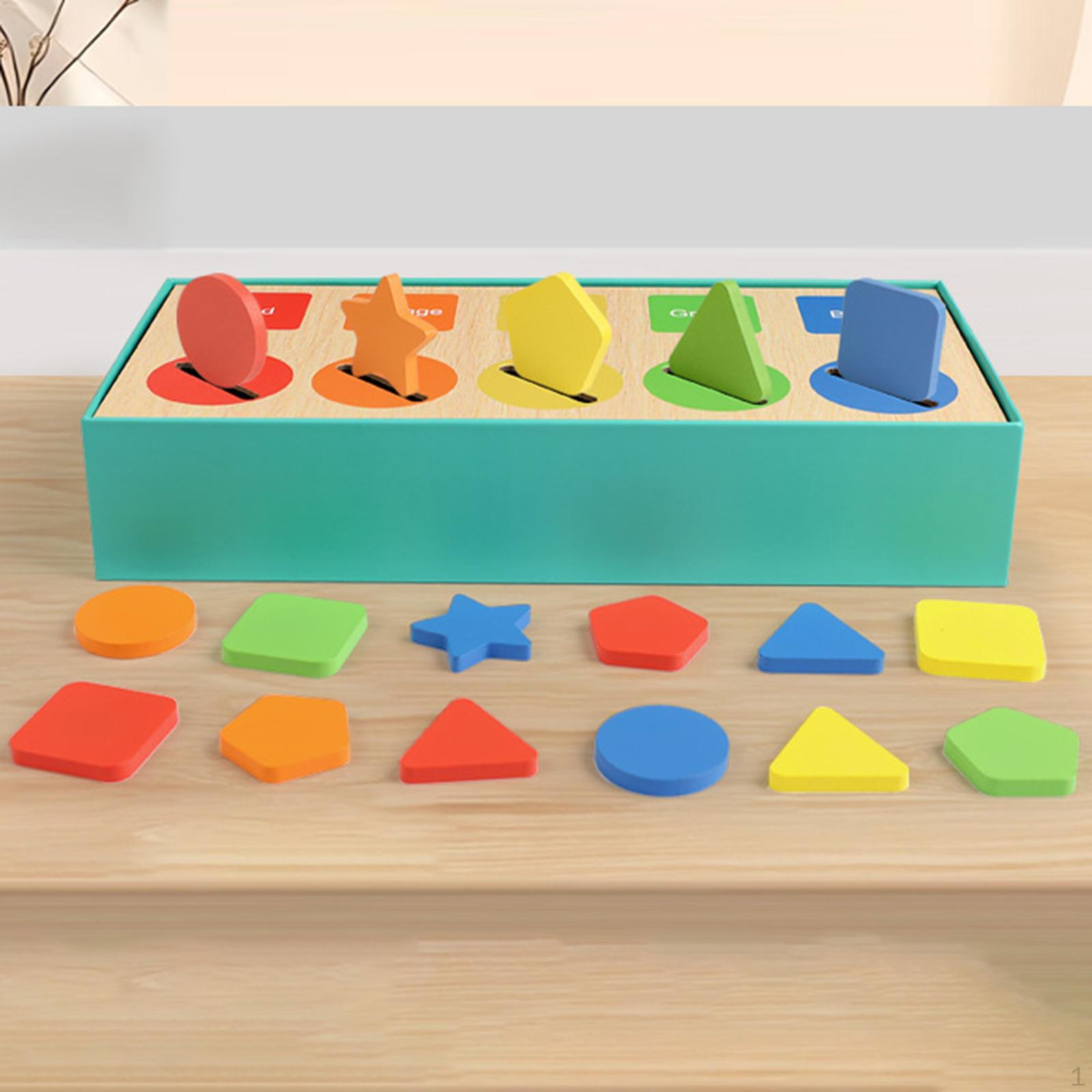 

Деревянные игрушки для сортировки по форме и цвету, координация рук и глаз, развитие мелкой моторики, сортер для возраста 3+