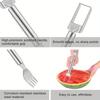 2-in-1 Watermelon Slicer and Fork Stainless Steel Fruit Cutter Tool for Watermelon, Mango, Pitaya, Portable for Camping, Picnics, Home