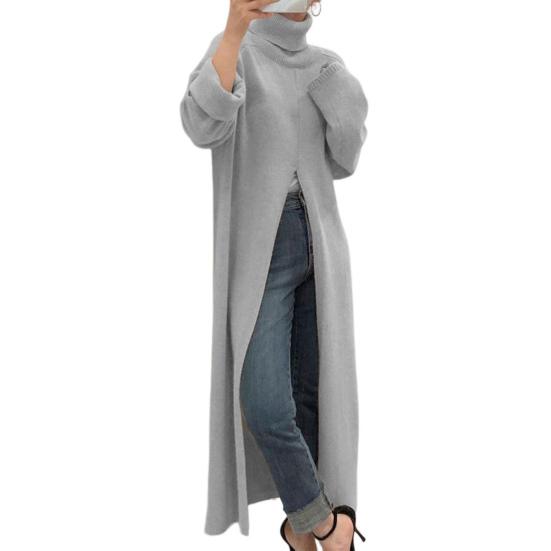 

Водолазка с длинным рукавом однотонная свободного кроя пуловер свитер осень зима высокий