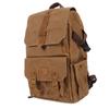 Camera Backpack Khaki Canvas and Oxford High Capacity Adjustable Waterproof Photography Backpack