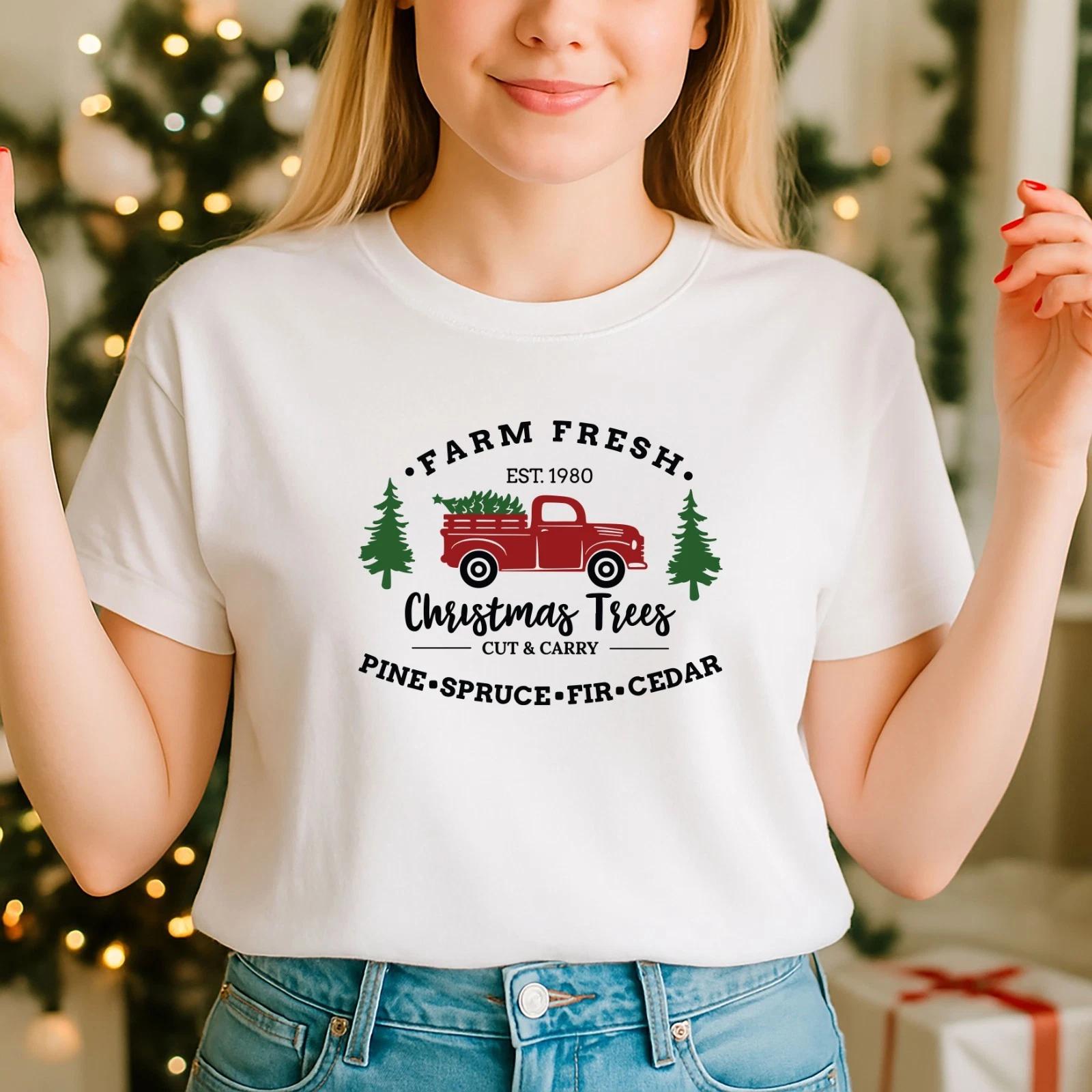 2025 Christmas unisex ,Night before Christmas Family, Red Truck (CH) XL