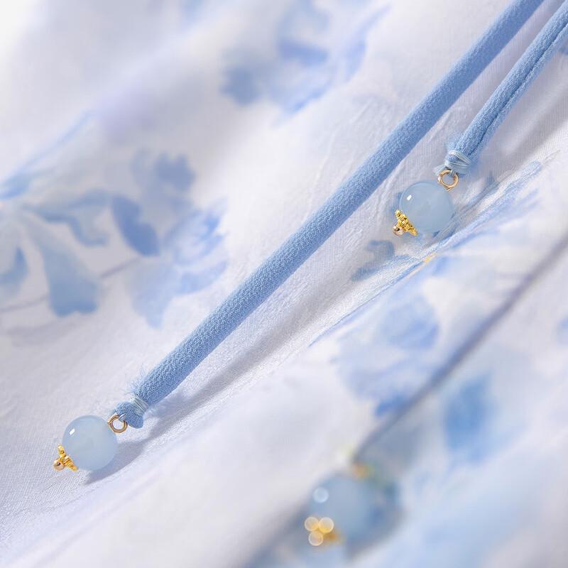 Pasite New Chinese Style Chiffon Top & Casual Pants Set for Moms