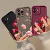 Phone Case for OnePlus 12R 12 11 11R 10R 8T Nord CE 2 3 4 Lite 5G Cover Rose Flowers Silicone Lens Protection Simple INS Casing