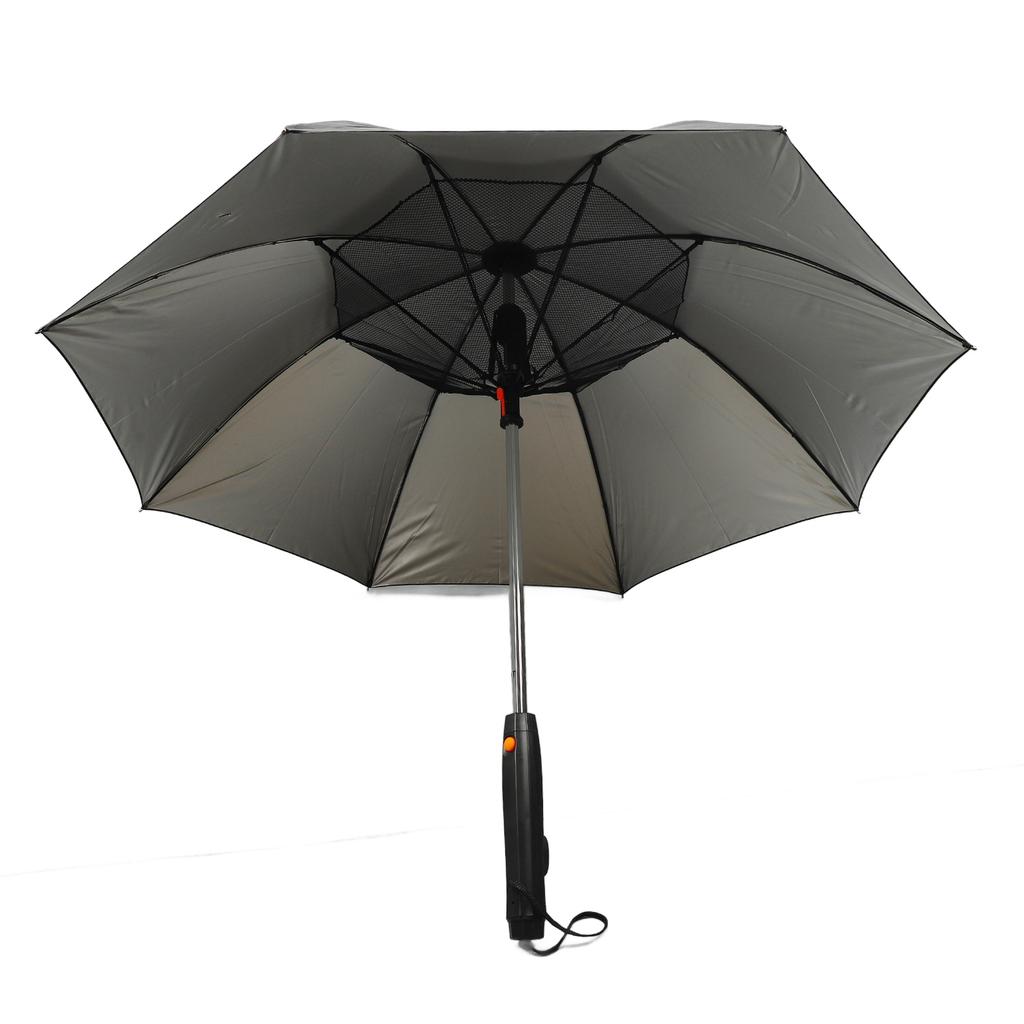 Sun Umbrella with Fan and Sprayer 8 Ribs Portable 3 in 1 UV Blocking Umbrella for Outdoor