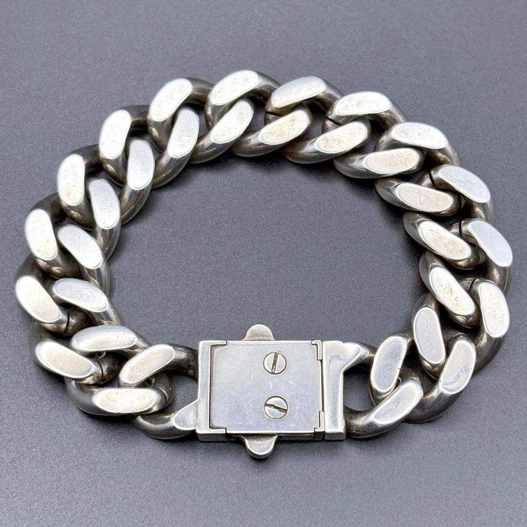 Used SAINT LAURENT PARIS Kihei Chain Bracelet Old Model Good Condition Saint Laurent Paris Cuban Link Chain