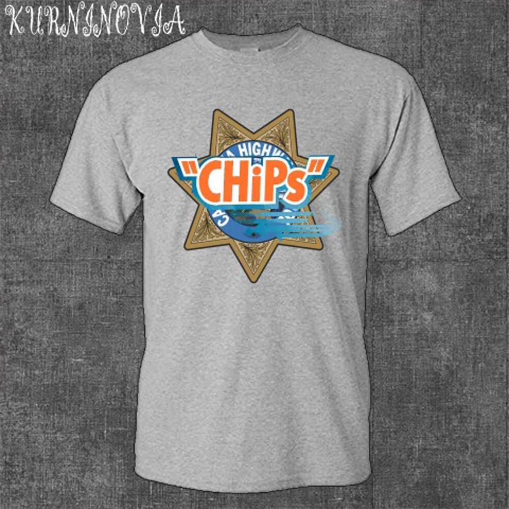 

Chips Police Retro Movie Men s Gray Size S to 5XL 3XL